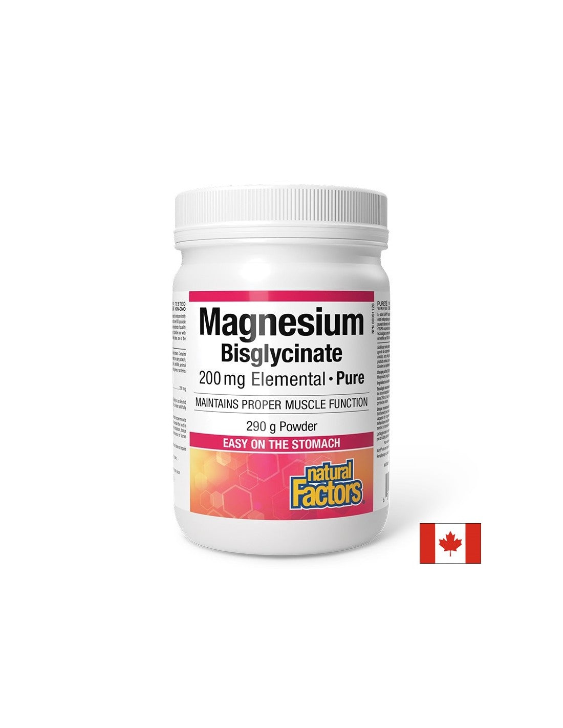 Supports the nervous system and muscles - Magnesium (bisglycinate), 200 mg x 290 g powder