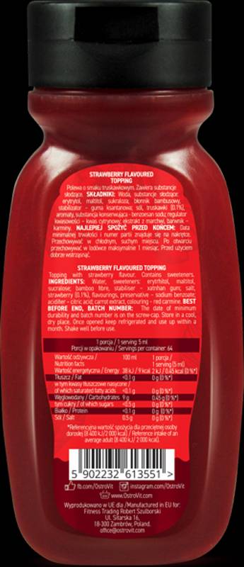 Strawberry Syrup / Zero Calorie 320 мл