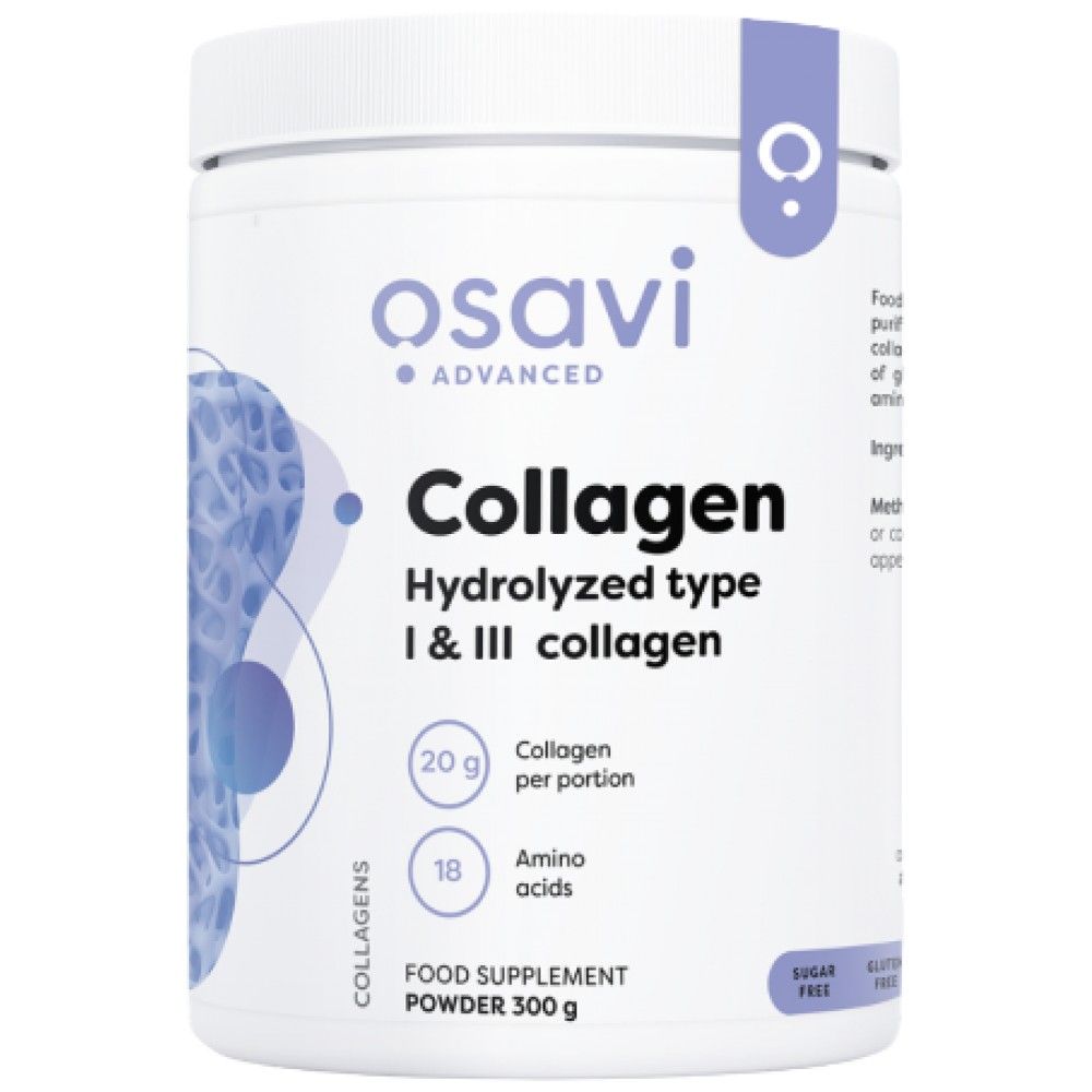 Collagen Hydrolyzed Peptides | Type I & III - 300 grams