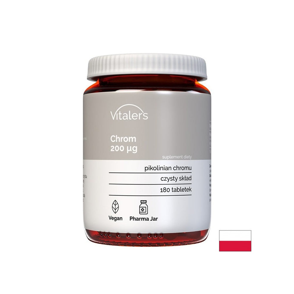 For insulin resistance and diabetes - Chromium (picolinate), 200 µg x 180 tablets