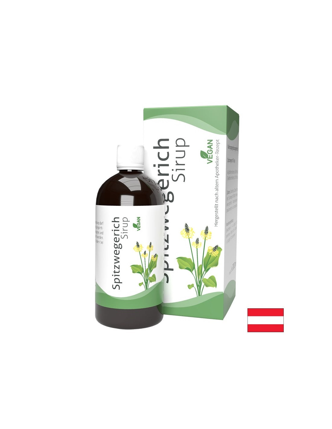 Pour les problèmes respiratoires - plantain à feuilles étroites, sirop 200 ml