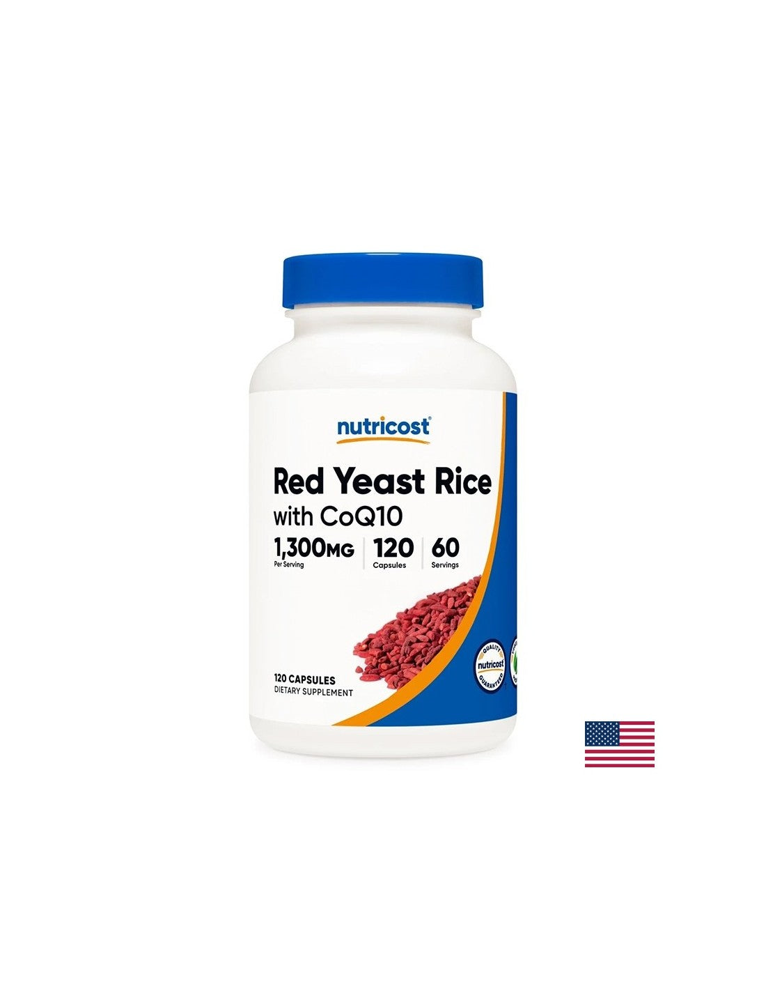 Für hohe Cholesterinspiegel - roter Reis (Hefe) + Coenzym Q10, 60 Kapseln
