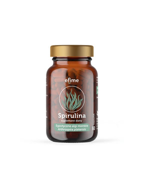For iron deficiency anemia and fatigue - Spirulina Efime, 380 mg x 60 capsules - Nutra Best Europe