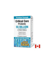 Probiotic - Critical Care Probiotic, 55 billion active probiotics, 9 strain formula, 30 V-capsules Natural Factors