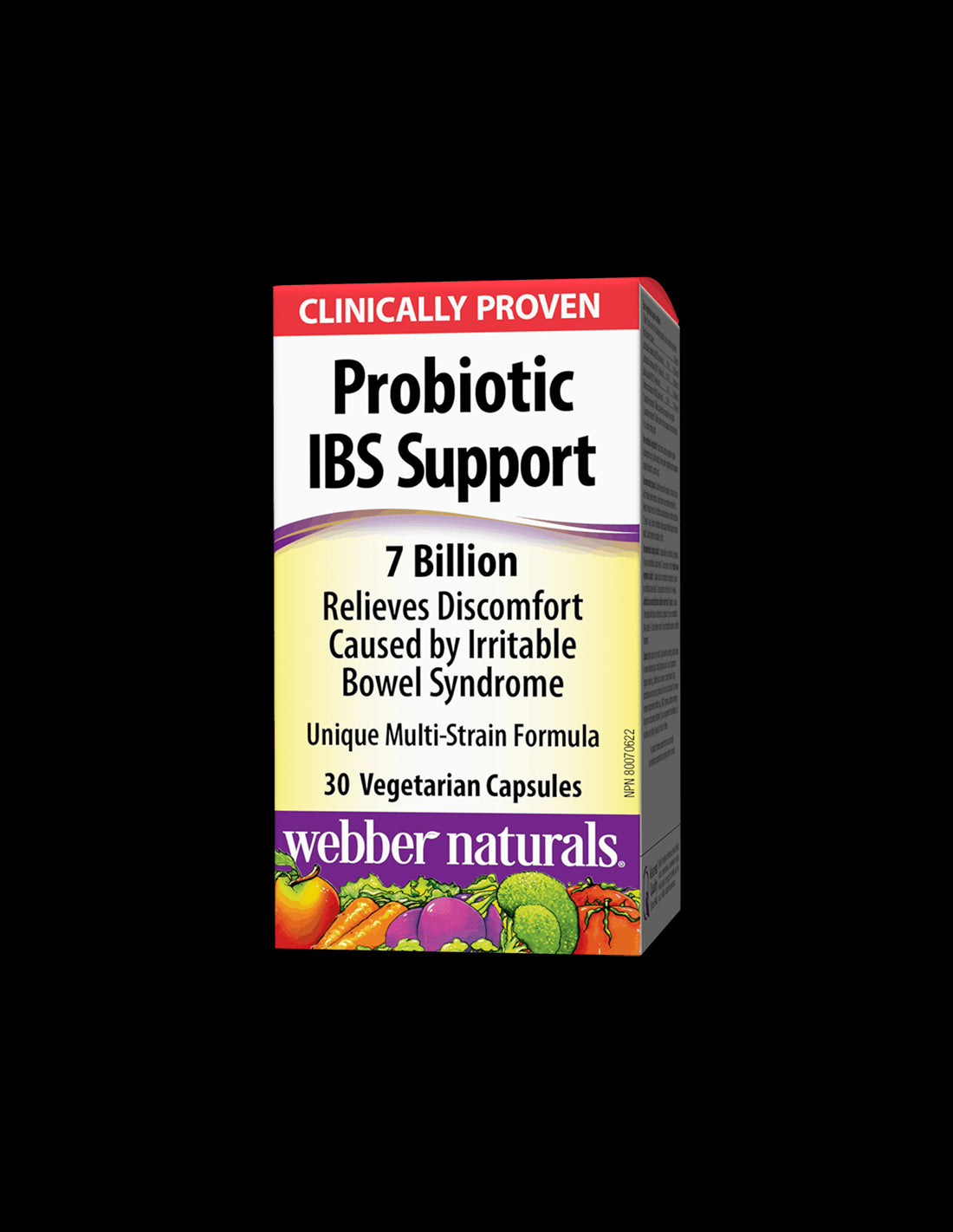 Probiotic IBS Support/ Пробиотик IBS 4 щама, 7 млрд. активни пробиотици х 30 капсули Webber Naturals - Feel You