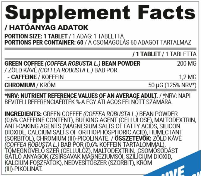 Green Coffee + Chromium - 30 tablets