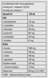 Levro Eaamino Shot | Acides aminés essentiels - 120 ml