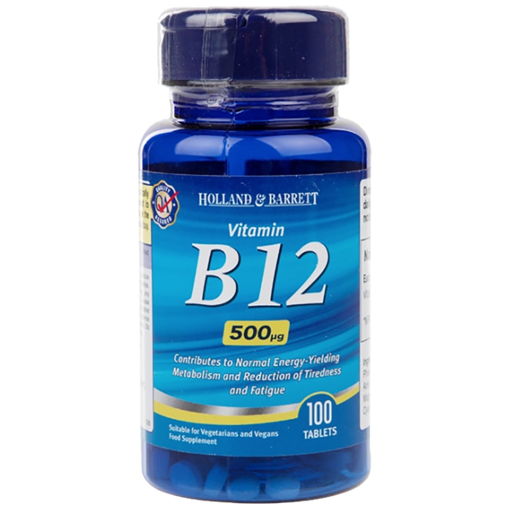 Vitaminas B12 cianokobalaminas 500 mcg - 100 tablečių