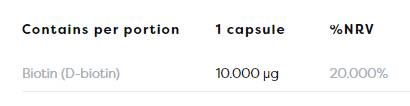 Biotinas 10 000 mcg - 120 kapsulės