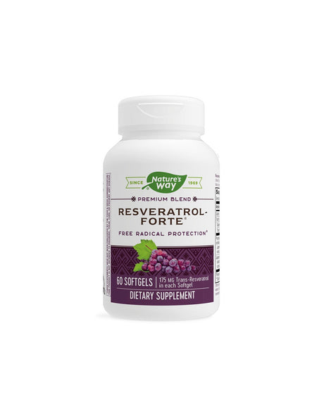 Resveratrol forte - Ресвератрол форте 450 mg, 60 софтгел капсули Nature’s Way - Feel You