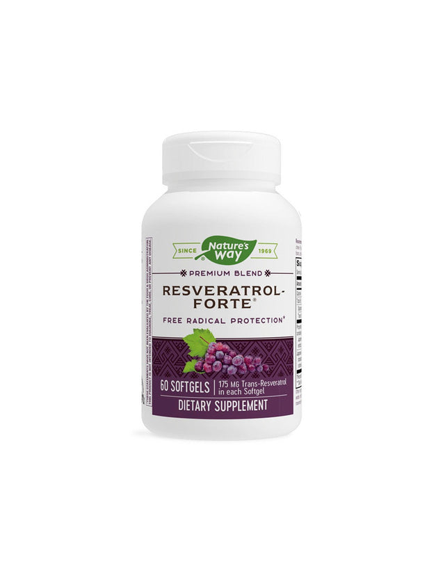 Resveratrol forte - Ресвератрол форте 450 mg, 60 софтгел капсули Nature’s Way - Feel You