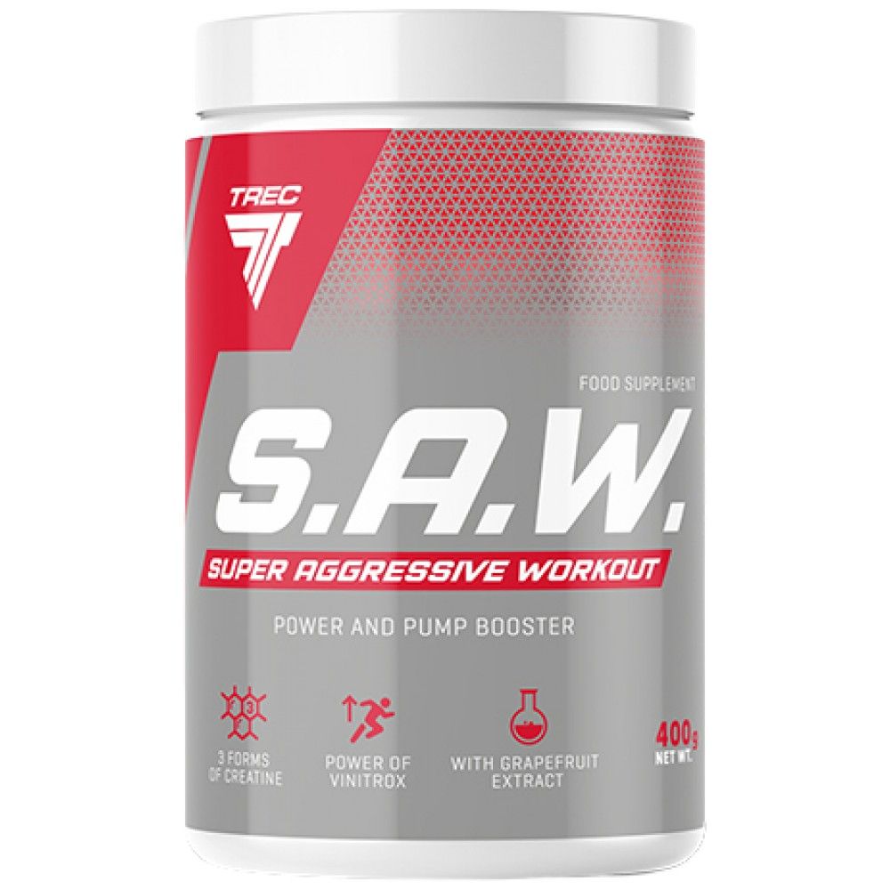 S.A.W. Powder | Super Aggressive Pre -Workout - 400 grams