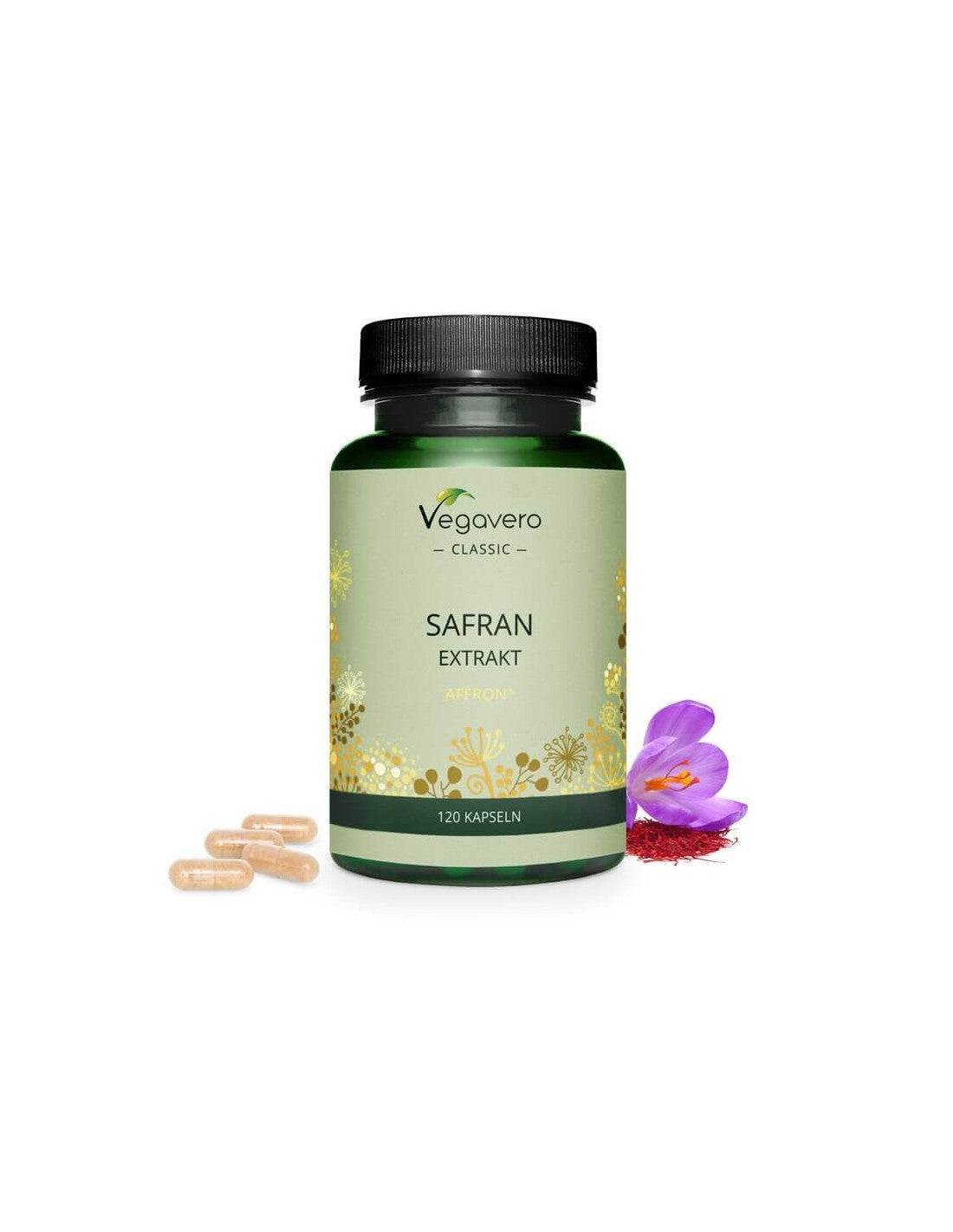 Safran Extrakt/ Шафран екстракт, 120 капсули, 100% Vegan Vegavero - Feel You