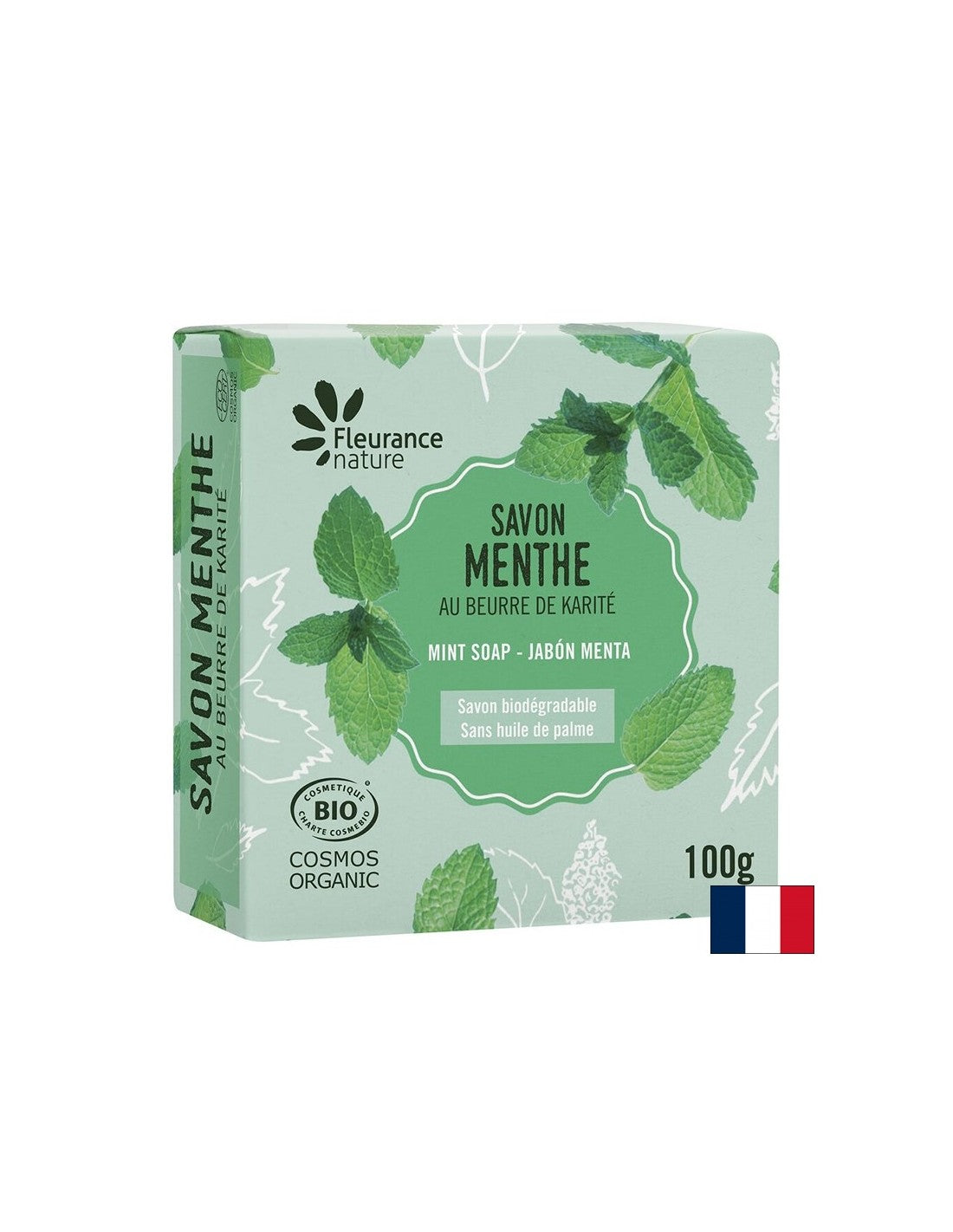 Sapone con menta, 100 g di flourance natura
