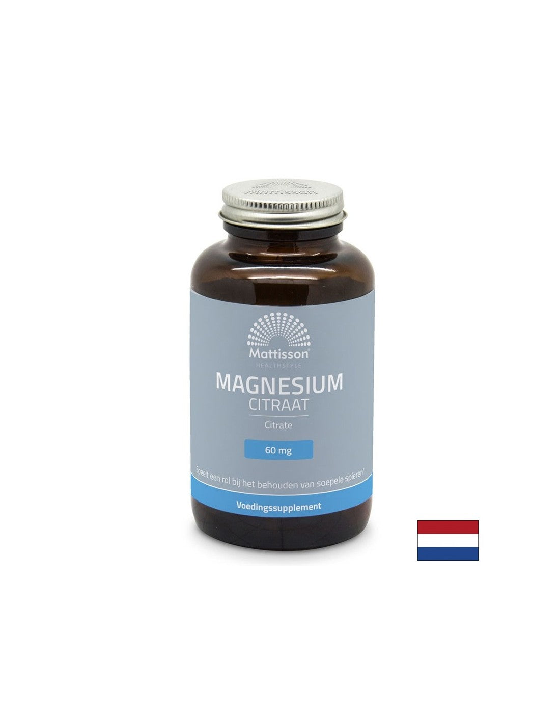 Heart, nerve and muscle function - Magnesium (citrate), 180 capsules Mattisson Healthstyle