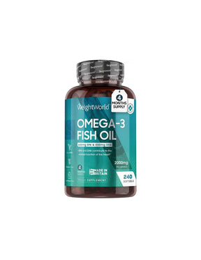 Cardiovascular system, vision and brain function - Omega-3 Fish oil 660 mg EPA 440/ mg DHA, 240 softgel capsules - Omega 3 - Nutra Best Europe