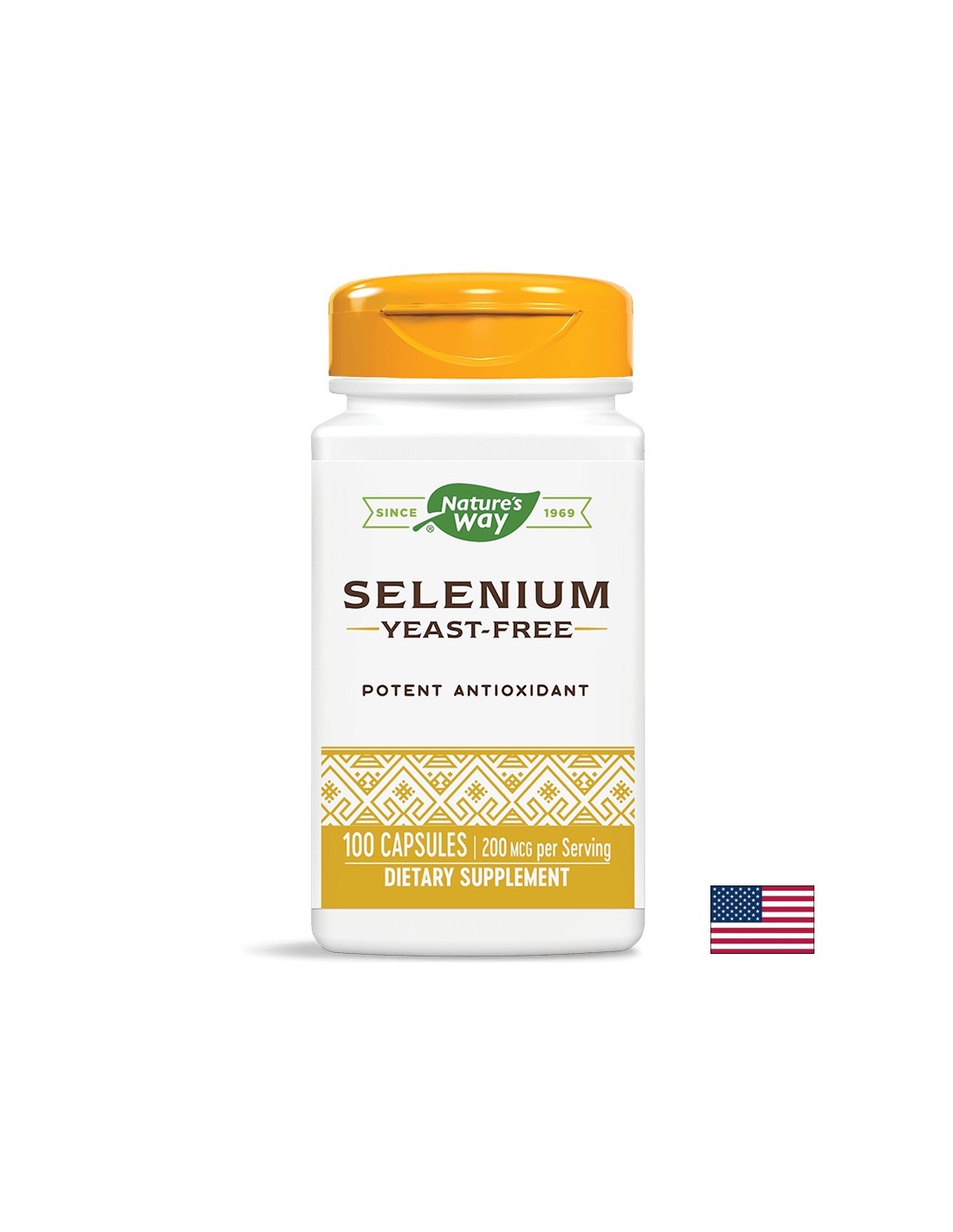 Selenium - selen 200 mcg, 100 kapsułek natury
