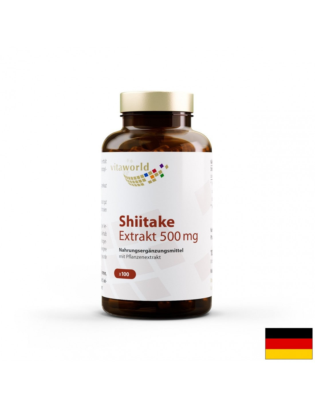Shiitake extract 500 mg, 100 capsules