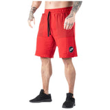 Shorts di potenza legale a barre del codice a barre ottomix mesh di pioggia a maglia / formazione / pantaloncini rossi - rosso