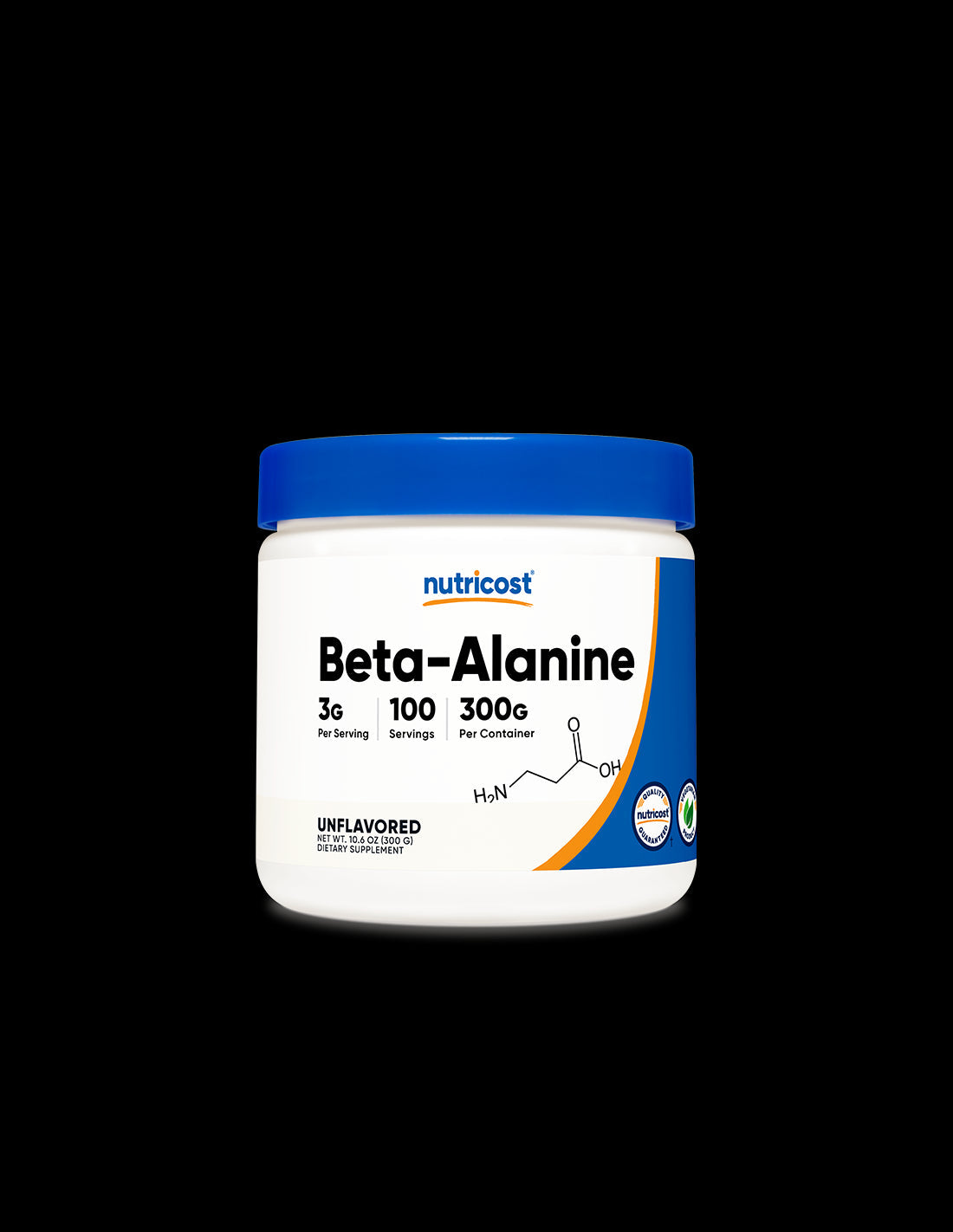 Сила и издръжливост - Бета аланин (Beta-Alanine), 300 g прах Nutricost - Feel You