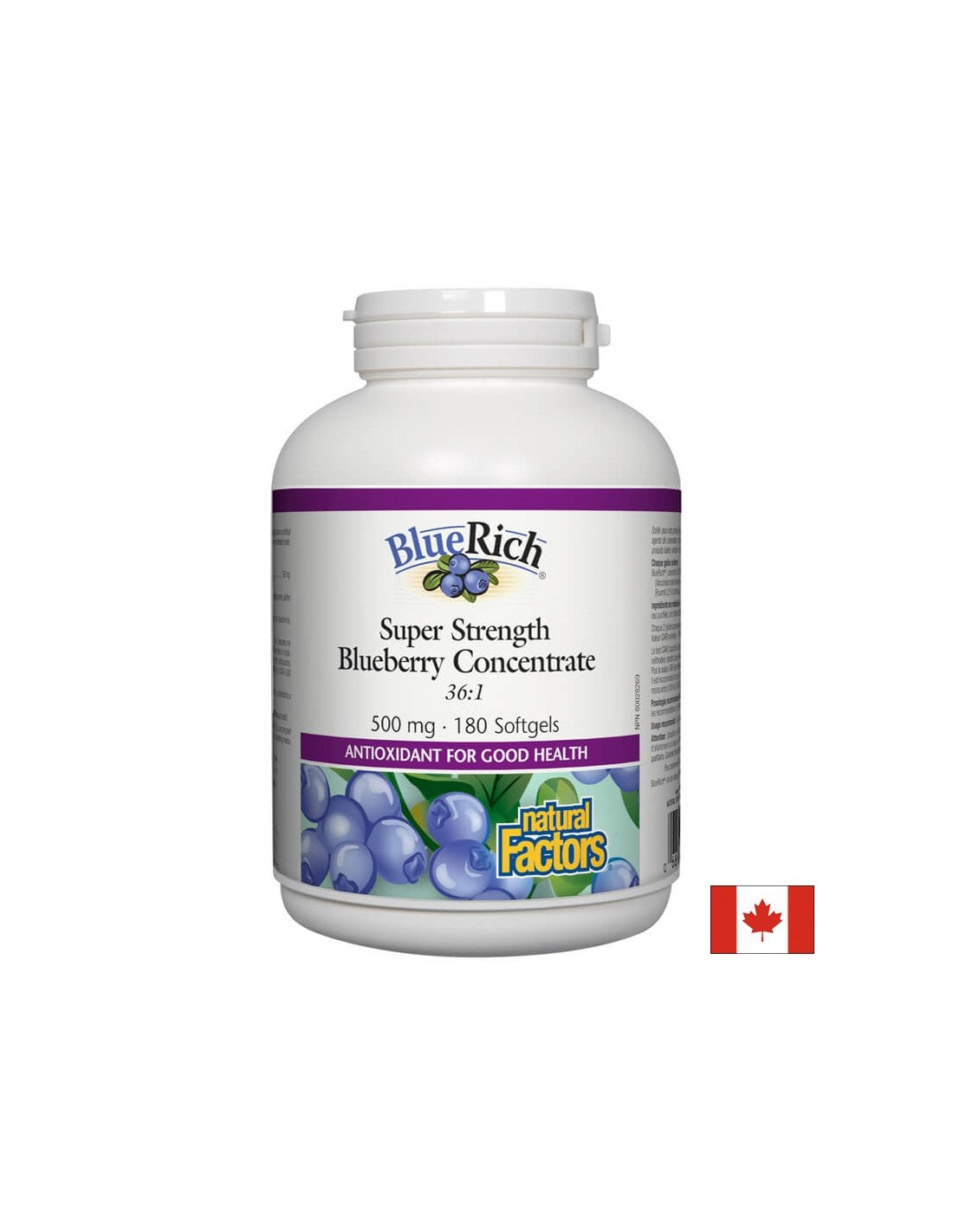 Super Strength Blueberry Concentrate 36: 1 500 mg - 180 gelcapsules
