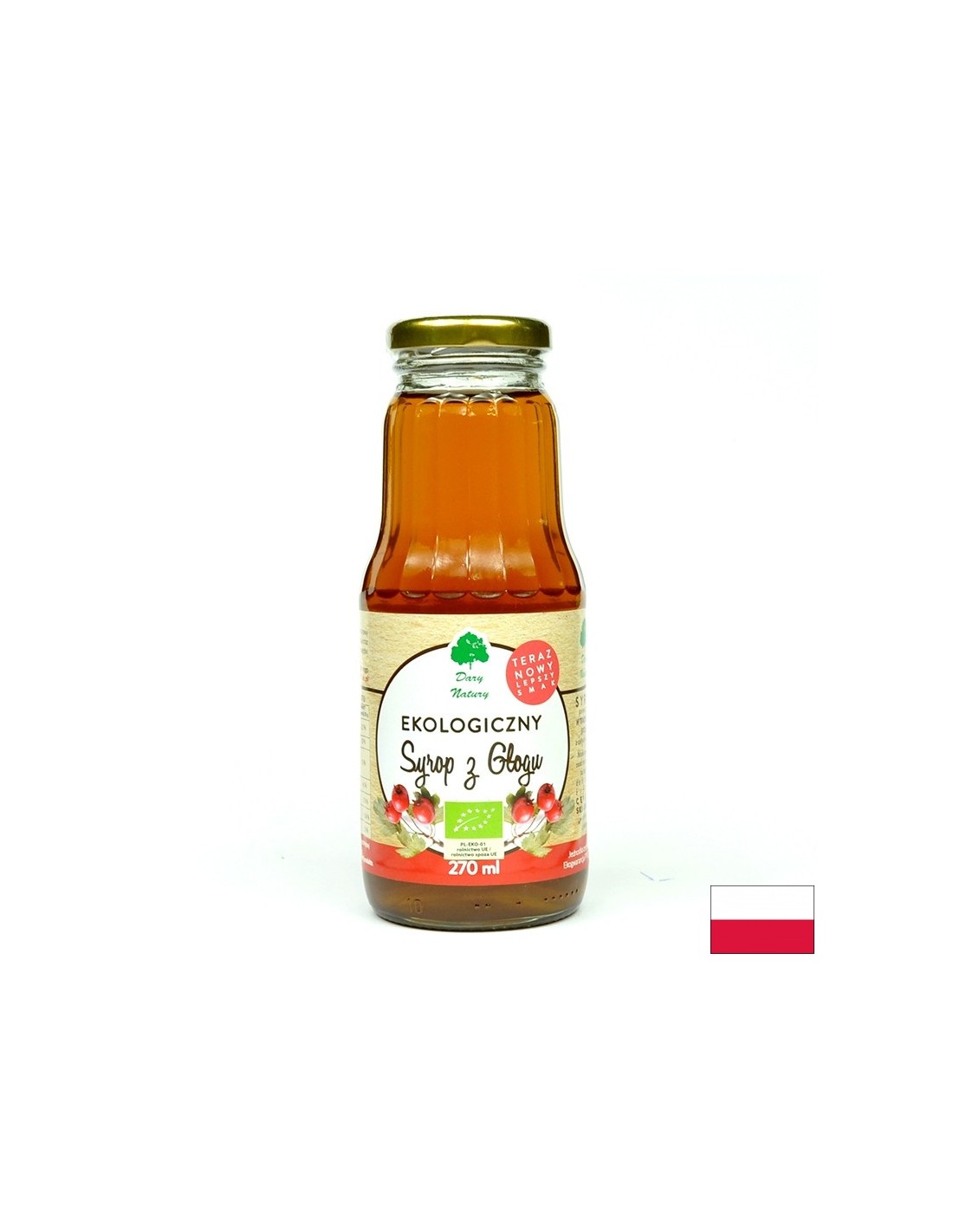 Sirop de păducel bio, 270 ml Dary Natury