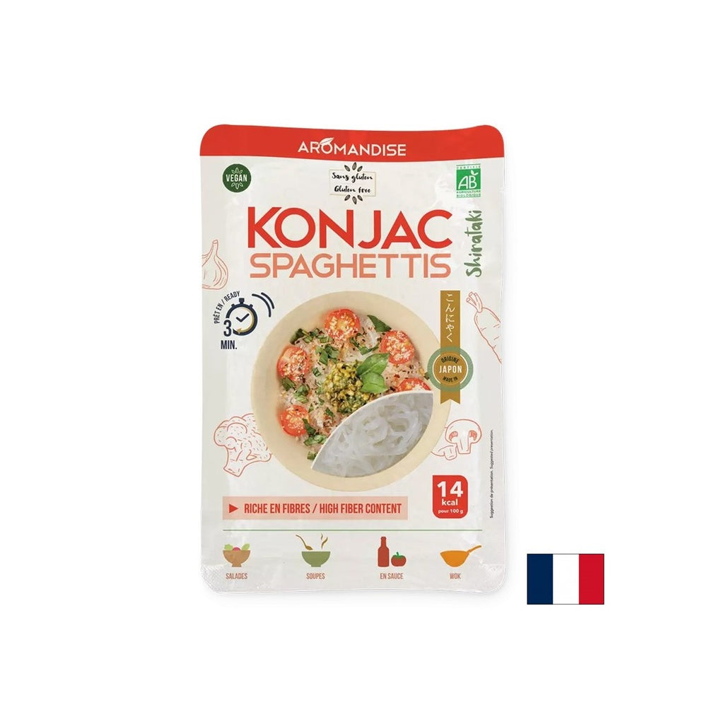 Dietary gluten-free spaghetti made from Konjac and rice flour (Shirataki) – 3 minutes cooking time, 150 g