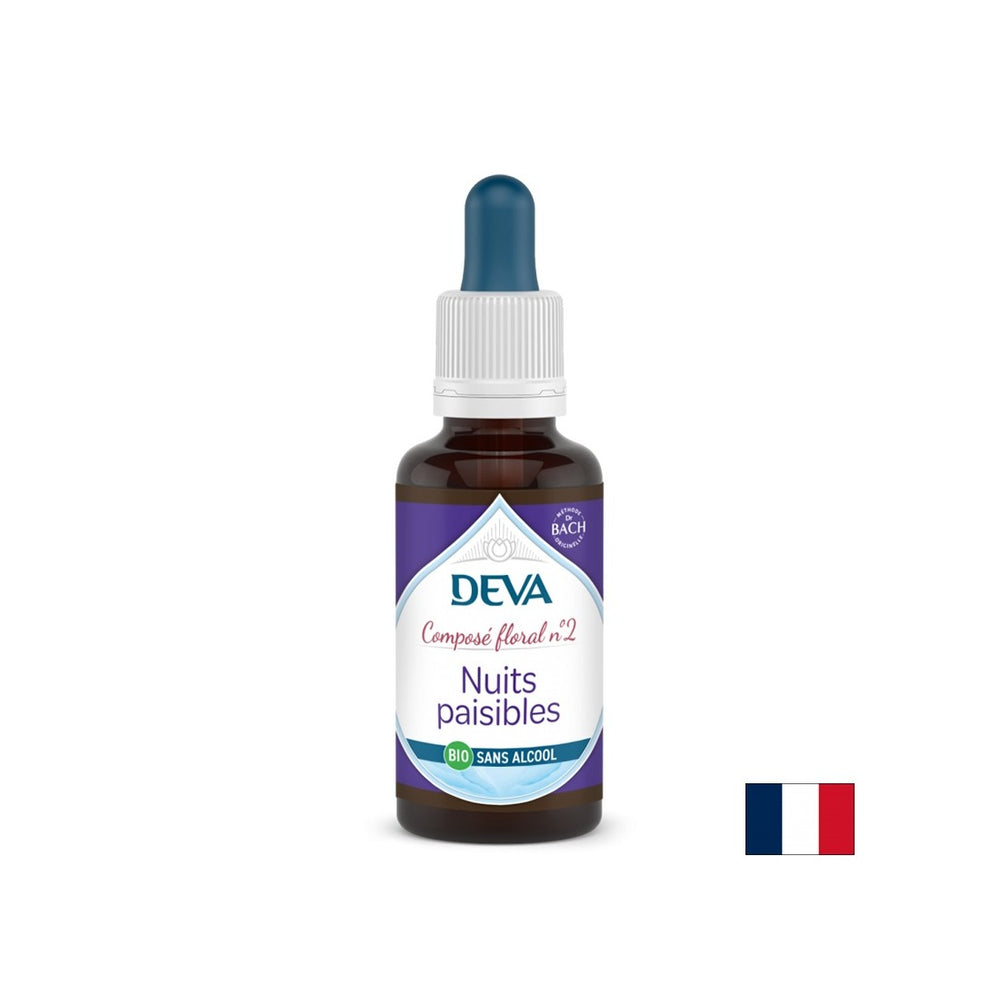 Mírové noci, květinové esence, Bach Flower Drops No. 2 (bez alkoholu), 30 ml
