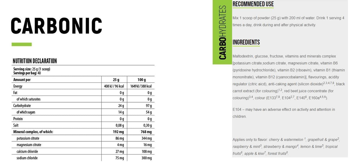 Carbonic - 1000 grams