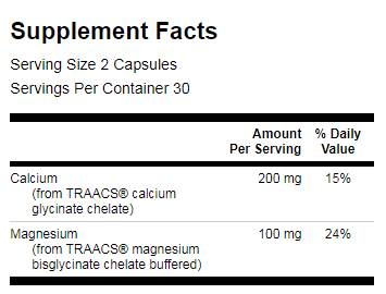 Albion Chelated Calcium Magnesium 2: 1 60 capsules