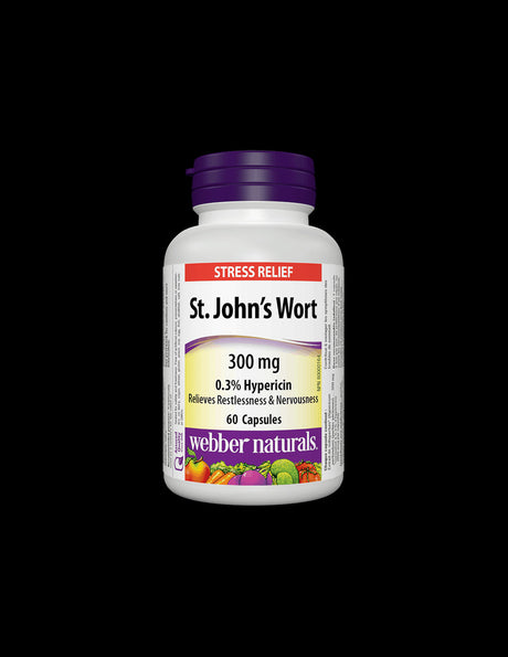 St. Johns Wort / Жълт кантарион, 300 mg, 60 капсули Webber Naturals - Feel You