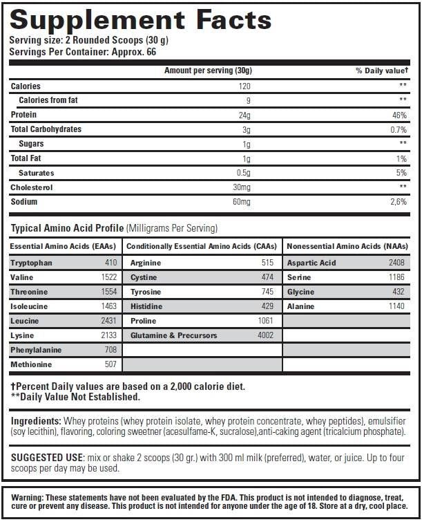 100% Whey - 2000 grams