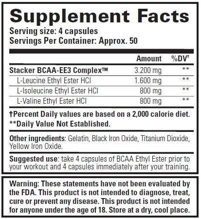 BCAA Etyster - 198 cápsulas