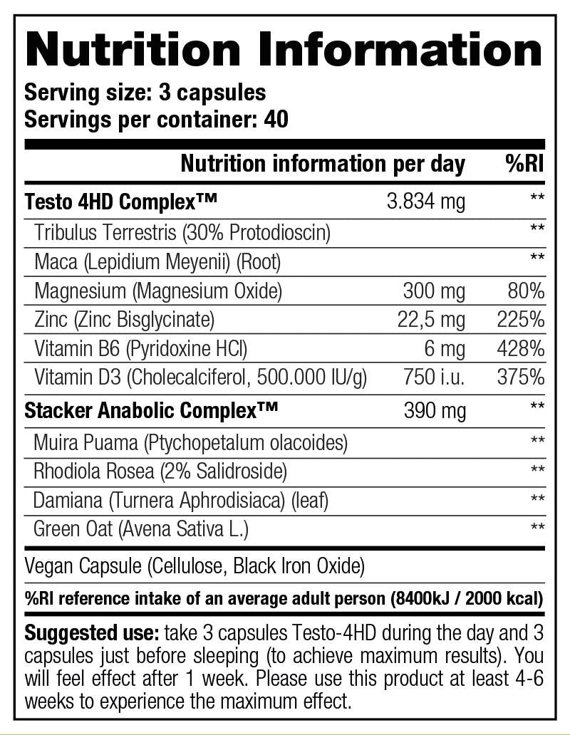 Testo 4HD 120 cápsulas