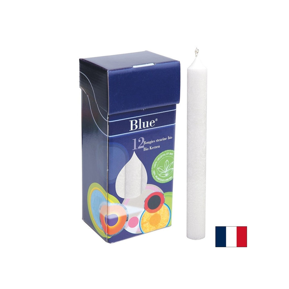 STEARIN CANDLES - BIANCO, BIO, 12 pezzi.