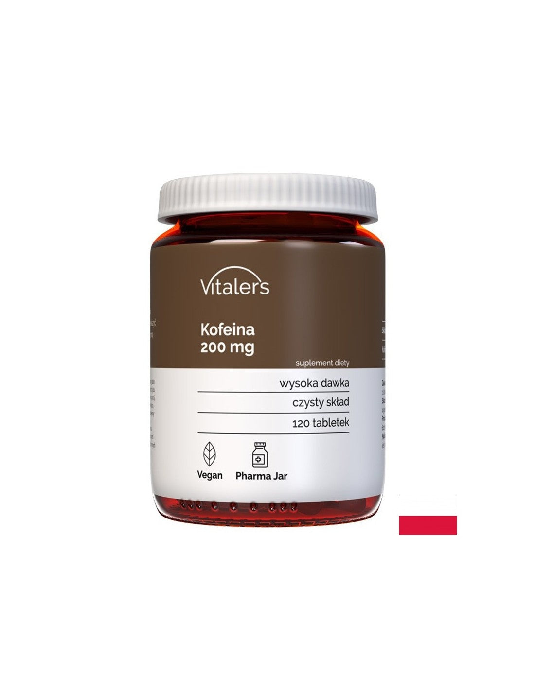Stimulates energy and brain function - Caffeine, 200 mg x 120 tablets