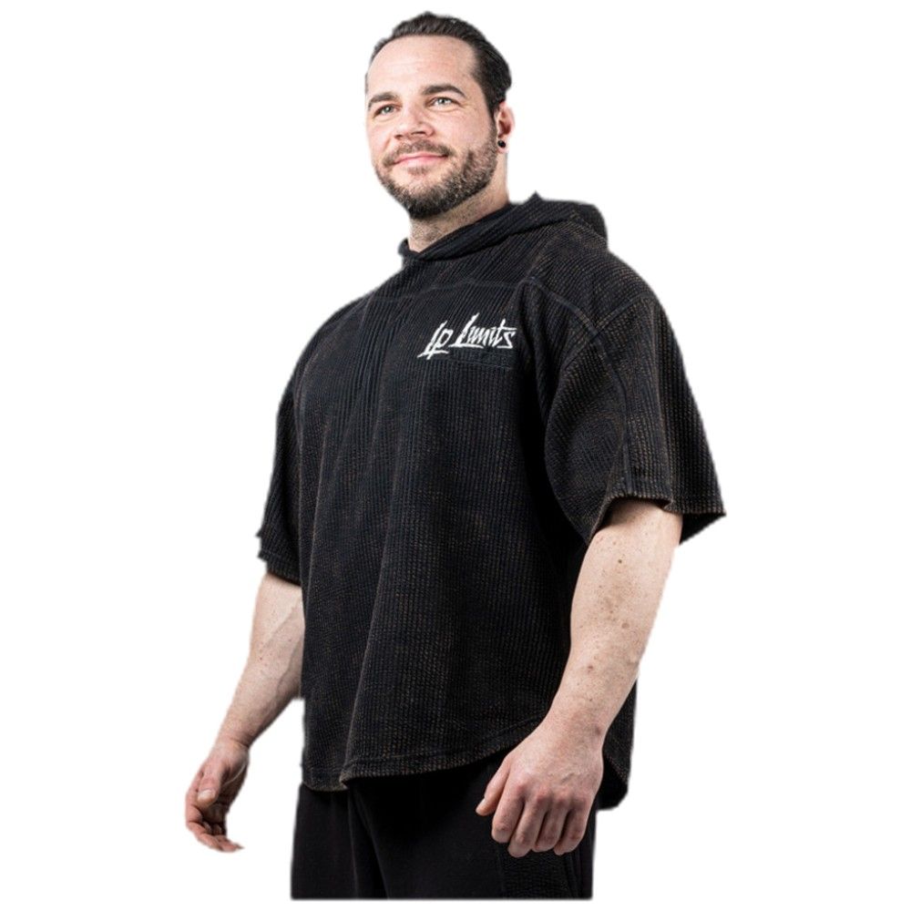 Legal Power Stone Wash Rag Top Hoodie '' Boston '' / Upper Hood / Black - Black