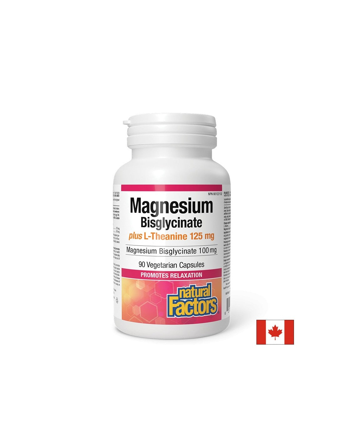 Stress and good mood - Magnesium (bisglycinate) 100 mg + L-Theanine 125 mg x 90 capsules