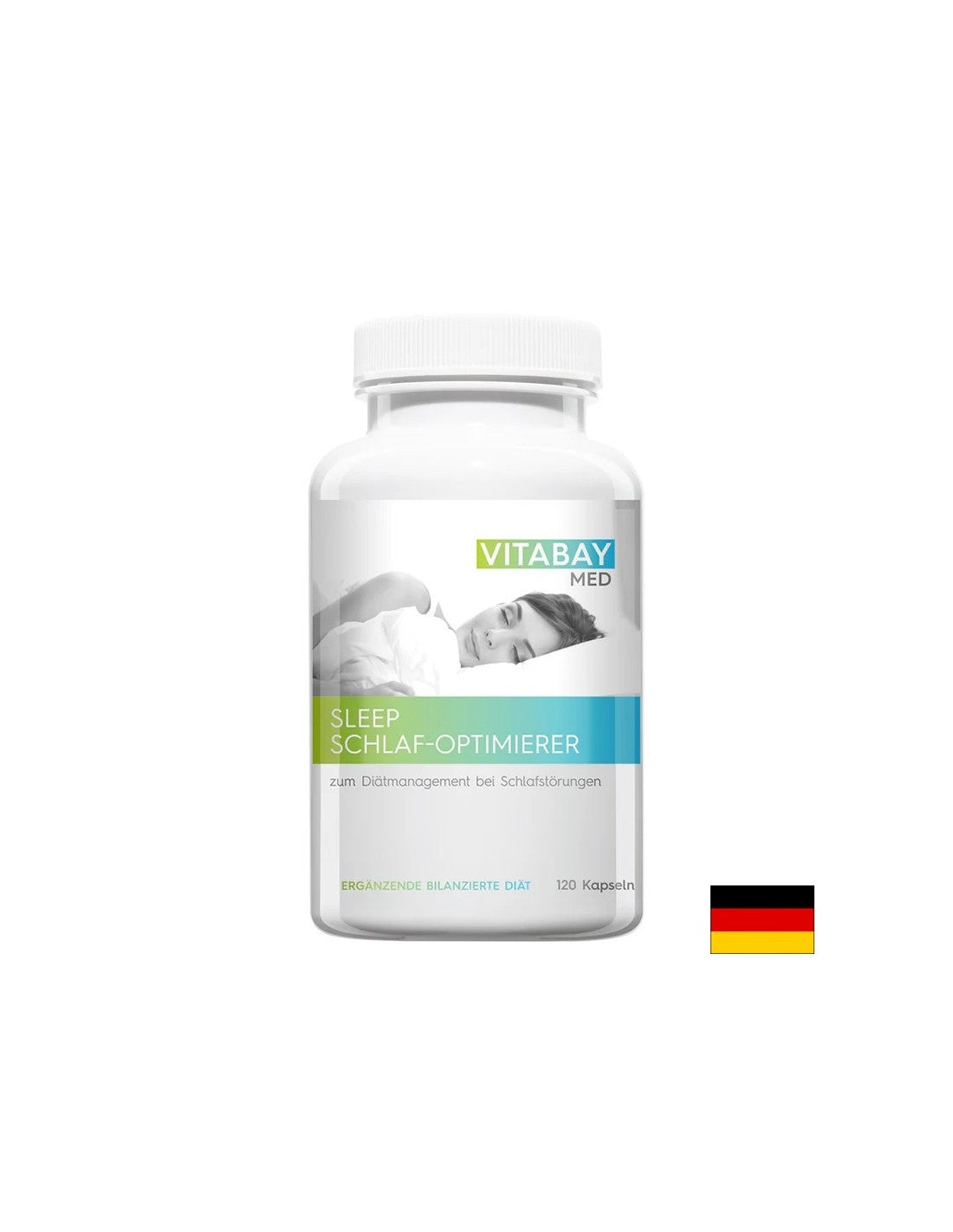 Stress and good mood - Lemon balm Sleep Schlaf Optimizer MED®, 300 mg x 120 V capsules