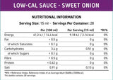 Fit Cuisine Low-Cal Sauce | Sweet Onion - 425 ml