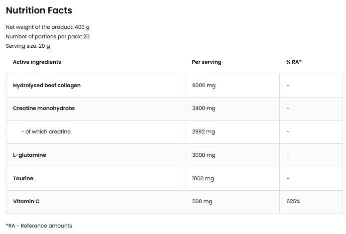 CGT + Collagen + Vitamin C - 400 grams