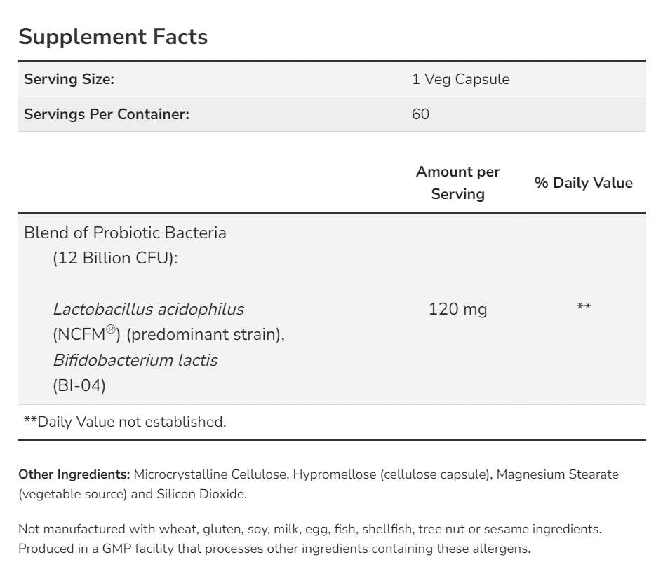 Respiratory Care Probiotic | With 12 Billion Active Cells - 60 capsules