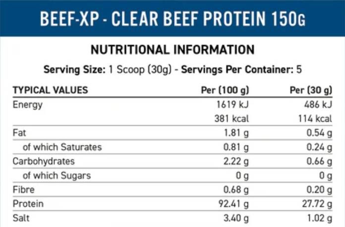 Rëndfleesch XP | Kloer hydrolyzed Rëndfleesch Protein - 150 Gramm