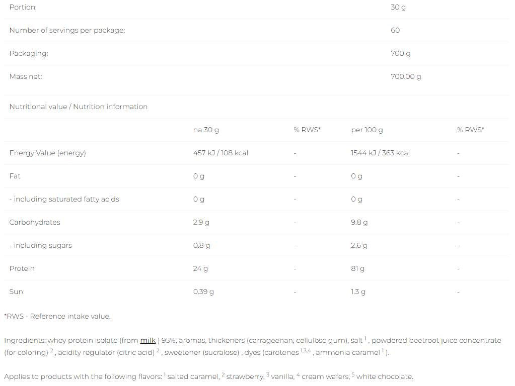 Whey Isolate - 1800 grams