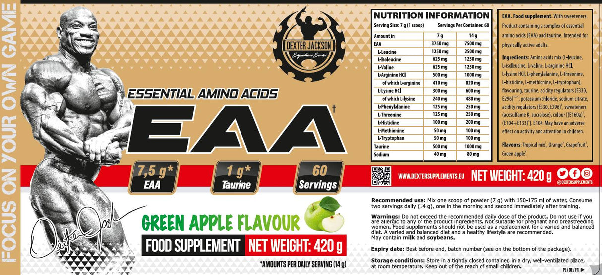 Χρυσή σειρά | EAA Powder ~ Essential Amino Acids + Taurine - 420 γραμμάρια