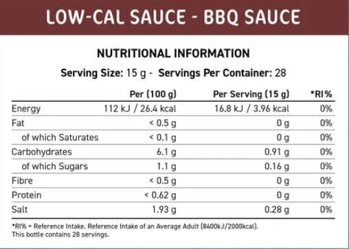 Fit Coce Sauce bajo en cal. | Barbacoa - 425 ml