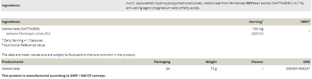 Natetokinase 100 mg / 2000 Fu - 90 Kapselen