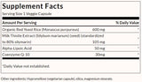 Rout Hefen Reis & COQ10 mat Mëllechdomel an Alpha Lipoic Saier - 60 Kapselen