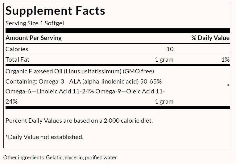 Flaxseed Oil 1000 mg - 200 Гел капсули