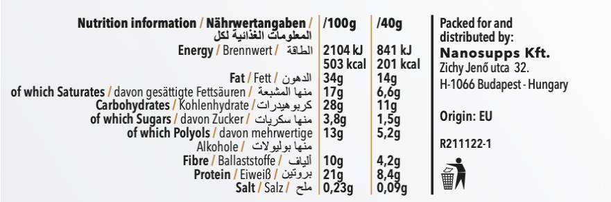 Wafel białkowy | Z niskim cukrem - 40 gramów